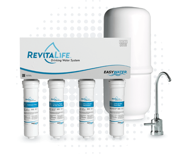 Elevated Drinking System reverse osmosis unit with storage tank and faucet
